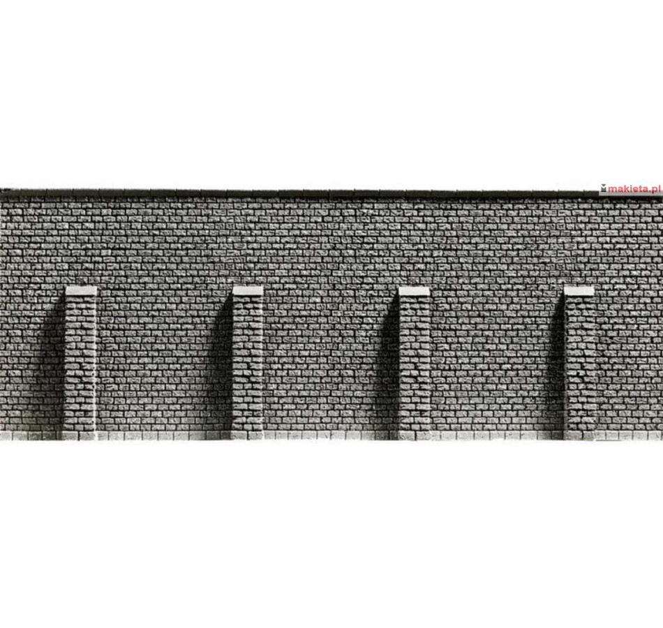 NOCH 34856. Mur oporowy z przyporami, 19,8 x 7,4 cm, skala N 1:160