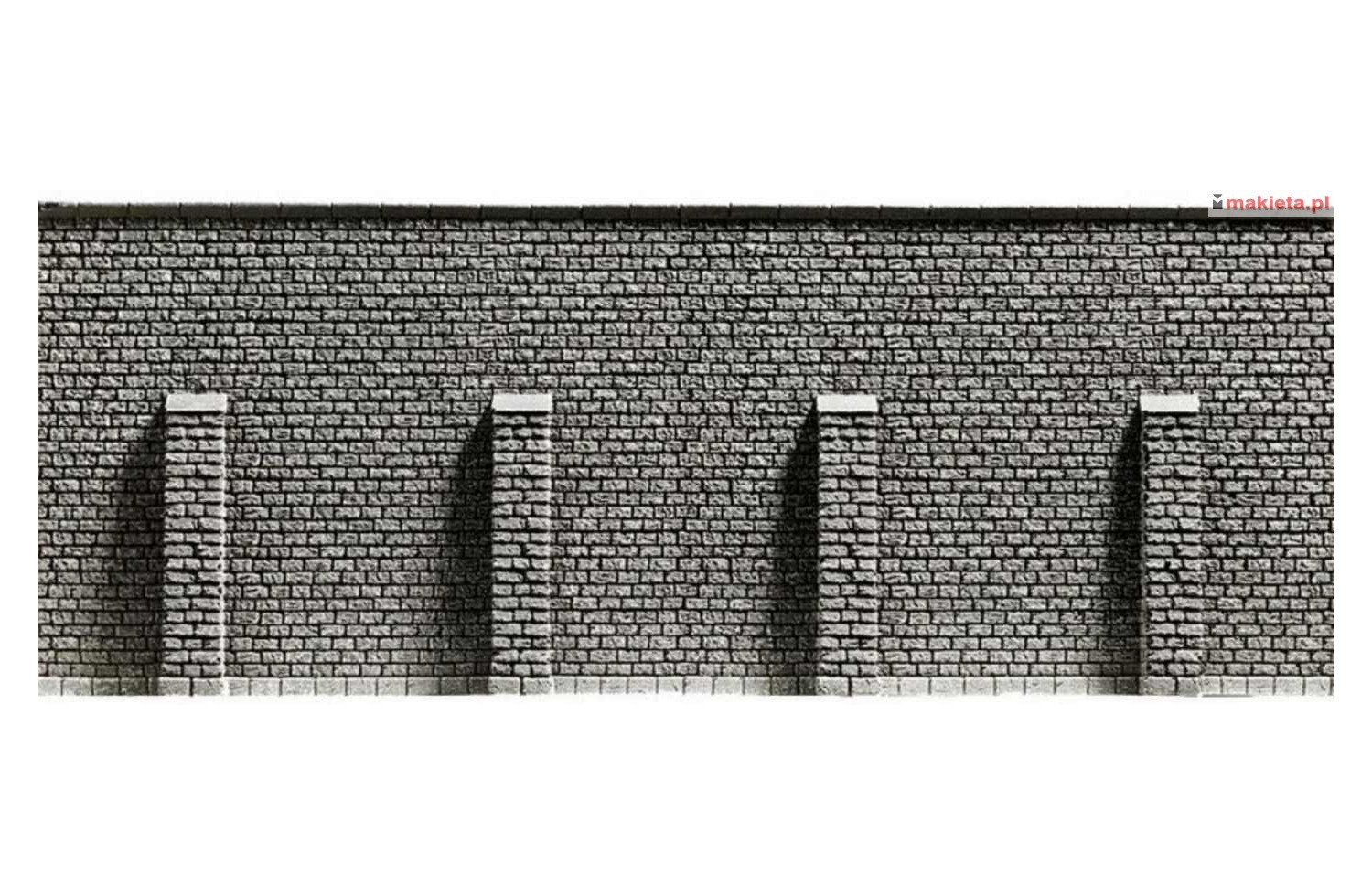NOCH 34856. Mur oporowy z przyporami, 19,8 x 7,4 cm, skala N 1:160