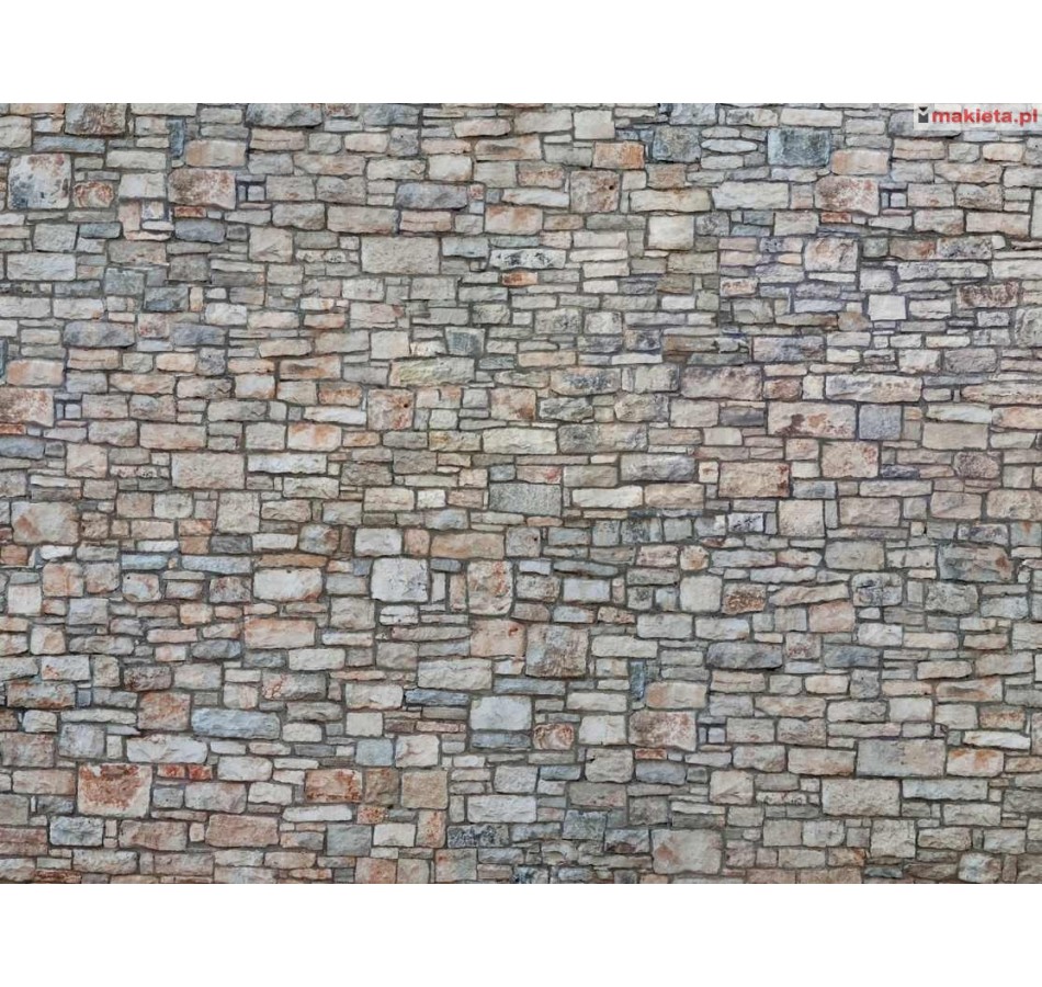 NOCH 56640. Mur kamienny, Dekor, karton "3D" strukturalny, wytłaczany, skala H0