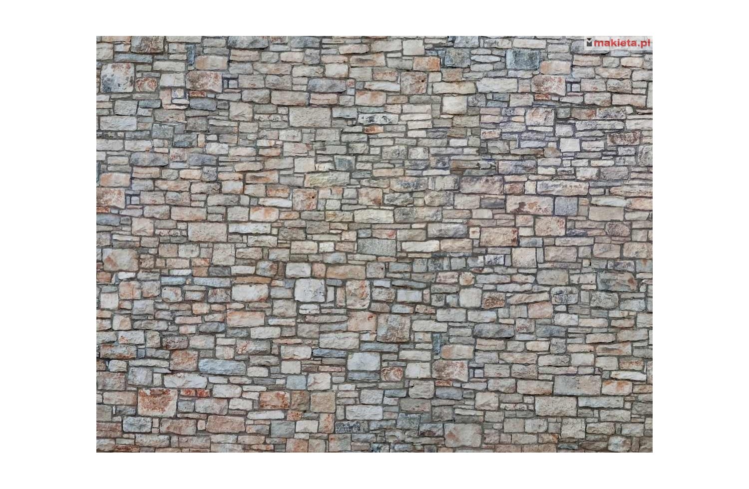 NOCH 56640. Mur kamienny, Dekor, karton "3D" strukturalny, wytłaczany, skala H0