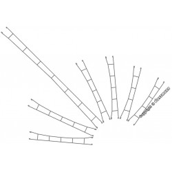 Viessmann 4335. Przewody sieci trakcyjnej, komplet, 5 sztuk x 103,5 mm, Ø 0,4 mm, skala N 1:160