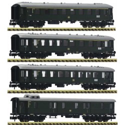Fleischmann 867500. Skład 4 wagonów pociągu pospiesznego DB, ep.III, skala N 1:160