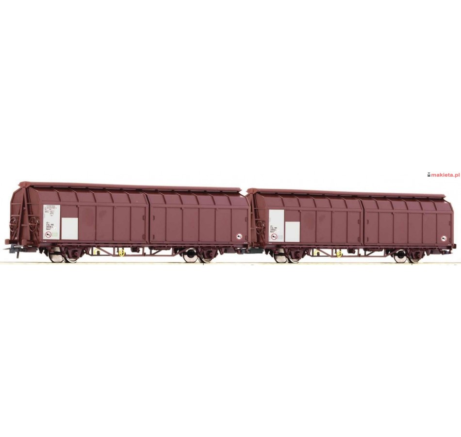 ROCO 6600096. Wagon podwójny "ze ścianą przesuwną", Himrrs 29, PKP Cargo, ep.VI, skala H0