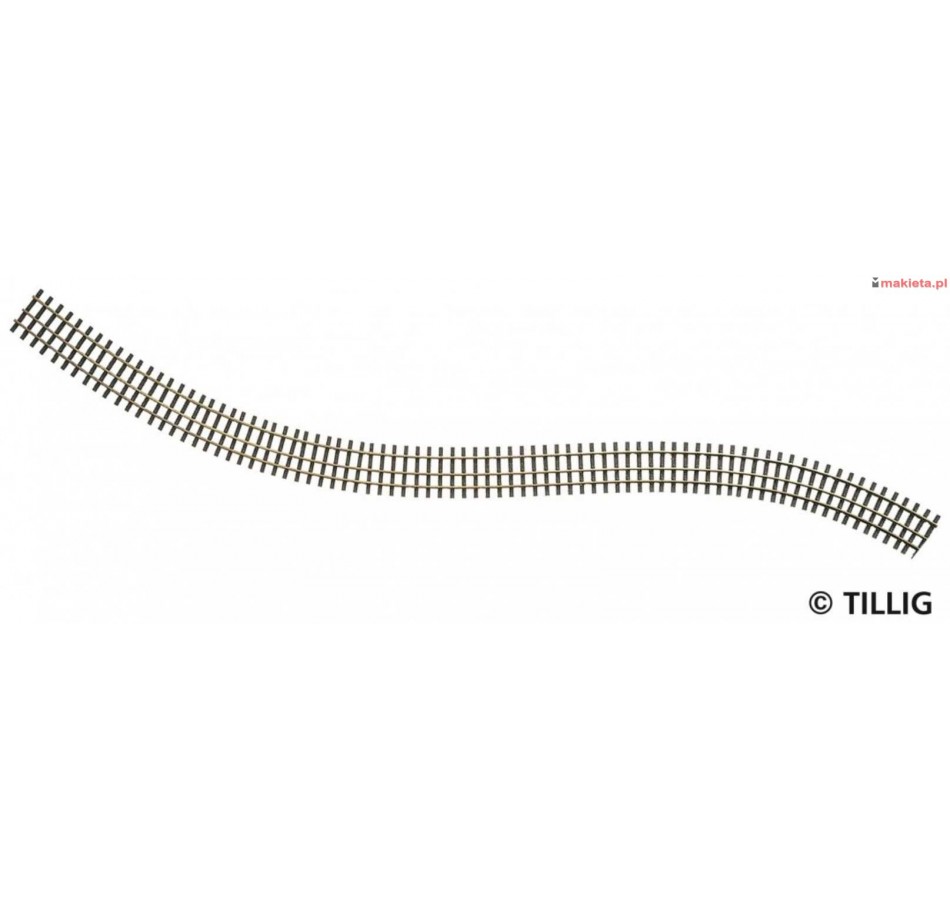 Tillig 85126. Flex H0/H0e. Tor giętki 3-szynowy, 680 mm. Tillig-Elite (czernione). H0-H0e