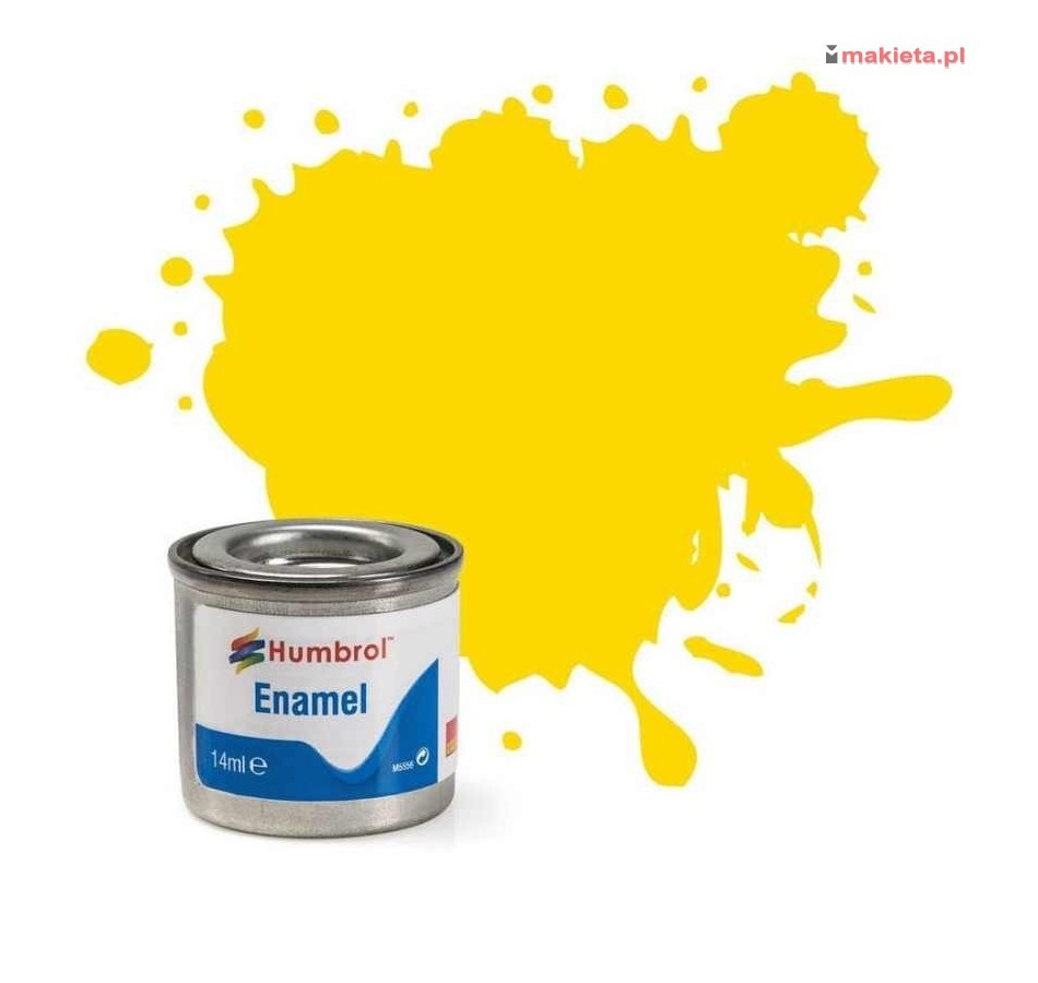 Humbrol H69. Yellow - Gloss, żółty połysk. Humbrol Enamel 14 ml