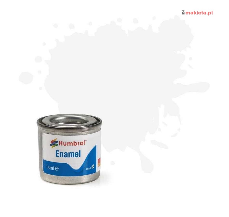 Humbrol H130. White - Satin, biały półmatowy. Humbrol Enamel 14 ml
