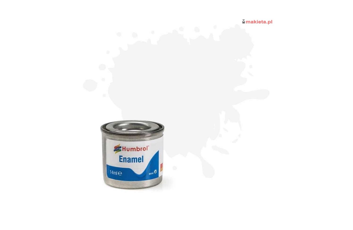 Humbrol H130. White - Satin, biały półmatowy. Humbrol Enamel 14 ml