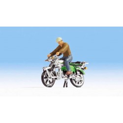 NOCH 15914. Motocykl Kreidler Florett RS oraz motocyklista, skala H0 1:87