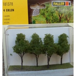 Faller 181378. Cztery drzewka 60-70 mm, olchy.