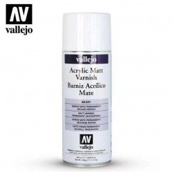 Vallejo 28531. Acrylic Matt Spray Varnish, lakier bezbarwny matowy, spray, 400 ml