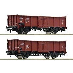 ROCO 6600058. Zestaw. Dwa wagony węglarki Es PKP, ep.IV, skala H0