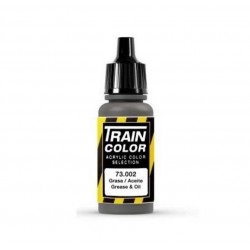 Vallejo 73002. Grease & Oil, smar i olej. Farba akrylowa Train Color 17 ml